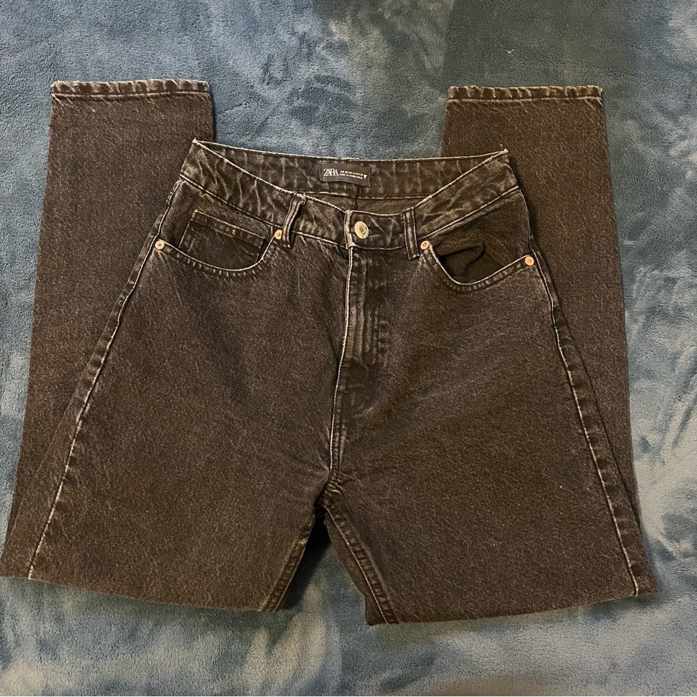 Zara Black High Waisted Jeans